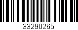 Código de barras (EAN, GTIN, SKU, ISBN): '33290265'