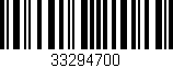 Código de barras (EAN, GTIN, SKU, ISBN): '33294700'