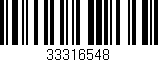 Código de barras (EAN, GTIN, SKU, ISBN): '33316548'