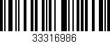Código de barras (EAN, GTIN, SKU, ISBN): '33316986'