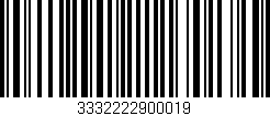 Código de barras (EAN, GTIN, SKU, ISBN): '3332222900019'