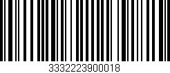 Código de barras (EAN, GTIN, SKU, ISBN): '3332223900018'