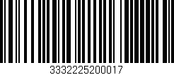 Código de barras (EAN, GTIN, SKU, ISBN): '3332225200017'