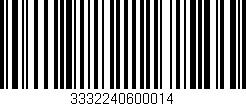 Código de barras (EAN, GTIN, SKU, ISBN): '3332240600014'
