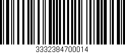 Código de barras (EAN, GTIN, SKU, ISBN): '3332384700014'