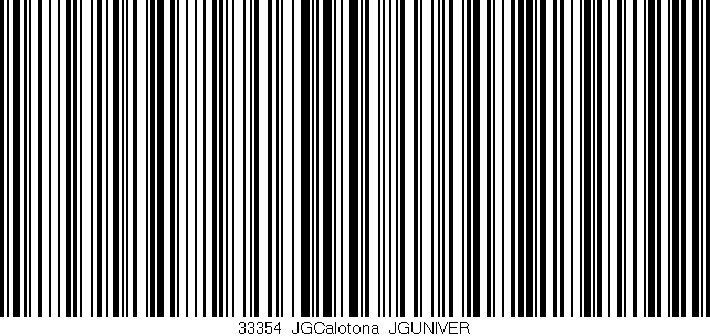 Código de barras (EAN, GTIN, SKU, ISBN): '33354_JGCalotona_JGUNIVER'