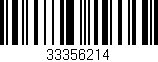 Código de barras (EAN, GTIN, SKU, ISBN): '33356214'