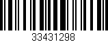 Código de barras (EAN, GTIN, SKU, ISBN): '33431298'