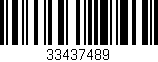 Código de barras (EAN, GTIN, SKU, ISBN): '33437489'