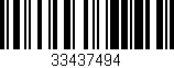 Código de barras (EAN, GTIN, SKU, ISBN): '33437494'