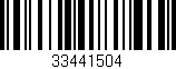 Código de barras (EAN, GTIN, SKU, ISBN): '33441504'