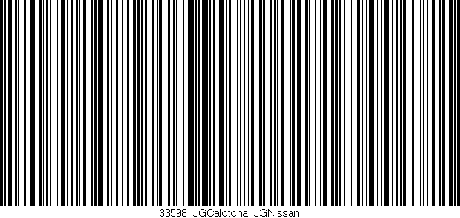 Código de barras (EAN, GTIN, SKU, ISBN): '33598_JGCalotona_JGNissan'