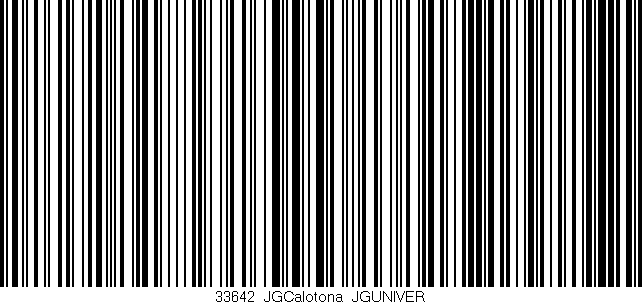 Código de barras (EAN, GTIN, SKU, ISBN): '33642_JGCalotona_JGUNIVER'
