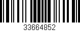 Código de barras (EAN, GTIN, SKU, ISBN): '33664852'