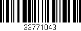 Código de barras (EAN, GTIN, SKU, ISBN): '33771043'