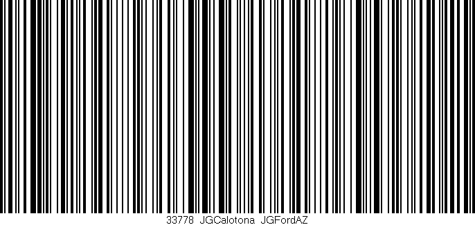 Código de barras (EAN, GTIN, SKU, ISBN): '33778_JGCalotona_JGFordAZ'