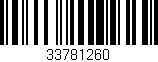 Código de barras (EAN, GTIN, SKU, ISBN): '33781260'