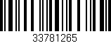 Código de barras (EAN, GTIN, SKU, ISBN): '33781265'