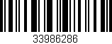 Código de barras (EAN, GTIN, SKU, ISBN): '33986286'
