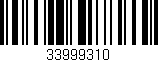 Código de barras (EAN, GTIN, SKU, ISBN): '33999310'