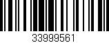 Código de barras (EAN, GTIN, SKU, ISBN): '33999561'