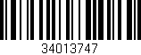 Código de barras (EAN, GTIN, SKU, ISBN): '34013747'