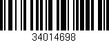 Código de barras (EAN, GTIN, SKU, ISBN): '34014698'