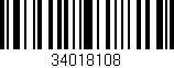 Código de barras (EAN, GTIN, SKU, ISBN): '34018108'