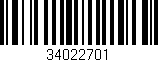 Código de barras (EAN, GTIN, SKU, ISBN): '34022701'