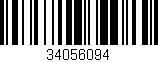 Código de barras (EAN, GTIN, SKU, ISBN): '34056094'
