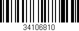 Código de barras (EAN, GTIN, SKU, ISBN): '34106810'