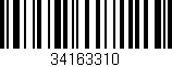 Código de barras (EAN, GTIN, SKU, ISBN): '34163310'