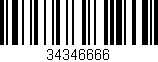 Código de barras (EAN, GTIN, SKU, ISBN): '34346666'
