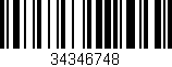 Código de barras (EAN, GTIN, SKU, ISBN): '34346748'