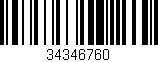 Código de barras (EAN, GTIN, SKU, ISBN): '34346760'