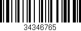 Código de barras (EAN, GTIN, SKU, ISBN): '34346765'