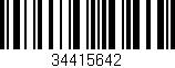 Código de barras (EAN, GTIN, SKU, ISBN): '34415642'