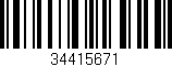 Código de barras (EAN, GTIN, SKU, ISBN): '34415671'