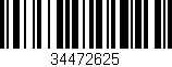 Código de barras (EAN, GTIN, SKU, ISBN): '34472625'