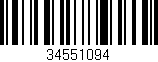 Código de barras (EAN, GTIN, SKU, ISBN): '34551094'