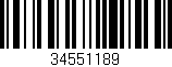 Código de barras (EAN, GTIN, SKU, ISBN): '34551189'