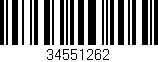 Código de barras (EAN, GTIN, SKU, ISBN): '34551262'
