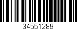 Código de barras (EAN, GTIN, SKU, ISBN): '34551289'