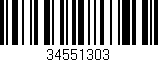 Código de barras (EAN, GTIN, SKU, ISBN): '34551303'