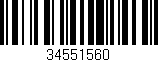 Código de barras (EAN, GTIN, SKU, ISBN): '34551560'