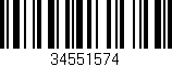 Código de barras (EAN, GTIN, SKU, ISBN): '34551574'