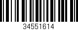 Código de barras (EAN, GTIN, SKU, ISBN): '34551614'