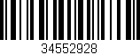 Código de barras (EAN, GTIN, SKU, ISBN): '34552928'