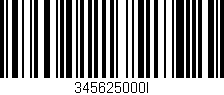 Código de barras (EAN, GTIN, SKU, ISBN): '345625000I'