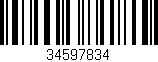 Código de barras (EAN, GTIN, SKU, ISBN): '34597834'